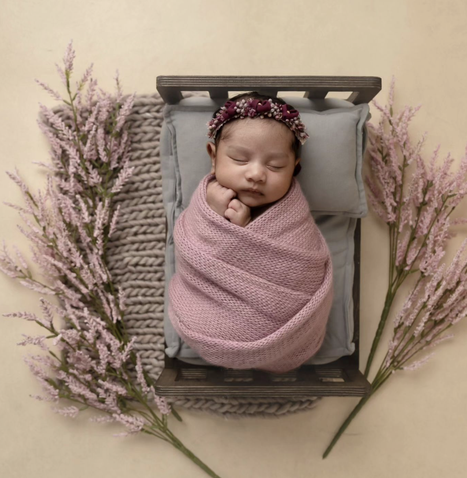 bed props for newborn photography